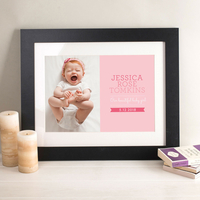 Photo Upload Print - New Baby Red