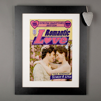 Photo Upload Retro Romantic Love Print
