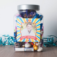 Photo Upload Retro Sweet Jar - Birthday