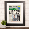 Photo Upload Spoof Newspaper Print - Birthday