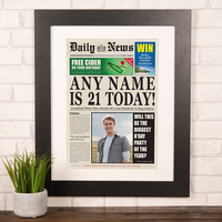 Photo Upload Spoof Newspaper Print - Birthday