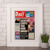 Photo Upload Spoof Newspaper Print - Most Loved Up Couple