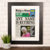 Photo Upload Spoof Newspaper Print - Retirement
