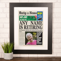 Photo Upload Spoof Newspaper Print - Retirement