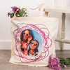 Photo Upload Tote Bag - Purple Scribble