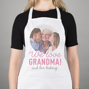 Photo Upload White Apron - We Love