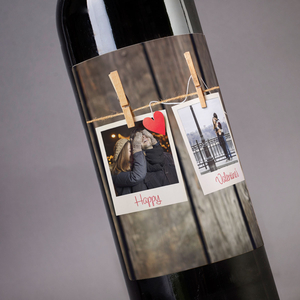 Photo Upload Wine - Happy Valentine