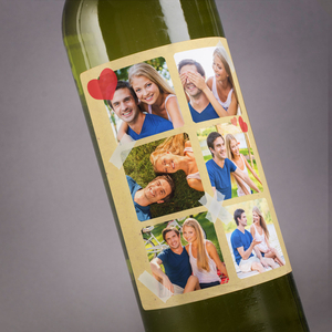 Photo Upload Wine - Hearts,  6 Photos
