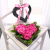 Pink Rose Heart Hat Box