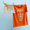 Pint & Half Pint T-Shirts - Orange & Cream