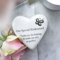Porcelain Heart Trinket Box Our Special Bridesmaid