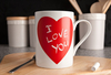 Red Heart Chalkboard Mug
