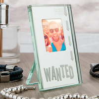 Spaceform Glass Mirror Frame - Wanted Slogan
