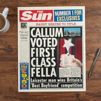 The Sun Personalised Spoof Newspaper Article - Best Boyfriend