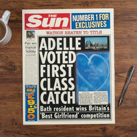 The Sun Personalised Spoof Newspaper Article - Best Girlfriend
