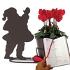 Home Father Christmas Silhouette Pot with Cyclamen plus Diary