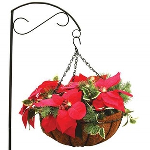 Home Large Hanging Basket on Stand with LED Lights
