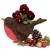 Home Robin Small Container with Pansies
