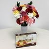 Mixed Christmas Carnations 20 Stems + Vase + Jersey Biscuits