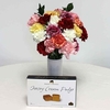 Mixed Christmas Carnations 20 Stems + Vase + Jersey Fudge