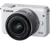 CANON EOS M10 Compact System Camera with 15-45 mm f/3.5-f/6.3 IS STM Wide-angle Zoom Lens - White,  White
