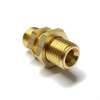 Brass Equal Bulkhead Coupling 1/4 O/D - 1/4 BSP - Petrol Fuel Pipe