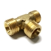 Brass Equal Tee 1/4 O/D - Petrol Fuel Pipe - 1/4 BSP