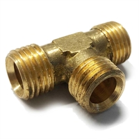 Brass Equal Tee 5/16 O/D - Petrol Fuel Pipe - 1/4 BSP