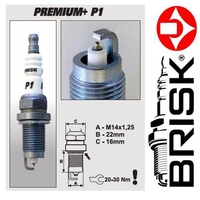 Brisk P1 (1619) BP1+ Spark Plug Iridium Premium+