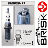 Brisk P3 (1621) BP3+ Spark Plug Iridium Premium+