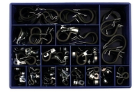 JCS Rubber-Lined P Clip Assortment Box Qty 104 Connect 30808