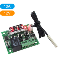 W1209 Digital Temperature Controller Board Micro Electronic High Accuracy ntc Sensor Temp Control Thermostat Panel with Waterproof Sensor