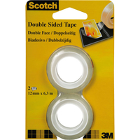 3M™ 6651263 Scotch Double Sided Tape 12mm x 6.3M™ Pack Of 2