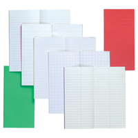 8x4in Exercise Book Plain Unruled 32 page Light green Box of 100