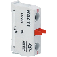 BACO 33S10 SPST,  On-Off,  Screw Terminal Contact Block