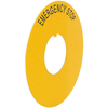 BACO LWE16300 Emergency Stop Round Plate for Mushroom Head Ø 60mm. ..