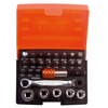 Bahco 2058/S26 Ratchet Socket Set of 26 Metric 1/4in Drive
