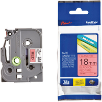 Brother TZe441 Black on Red Label Tape 18mm