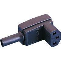 Bulgin PX0588 IEC Plug Screw Terminals 250V 10A Right Angle Black