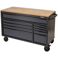 BUNKER® 08227 Workbench 10 Drawer Roller Tool Cabinet 56" Grey