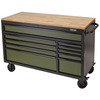 BUNKER® 08236 Workbench 10 Drawer Roller Tool Cabinet 56" Green