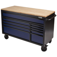 BUNKER® 08237 Workbench 10 Drawer Roller Tool Cabinet 56" Blue