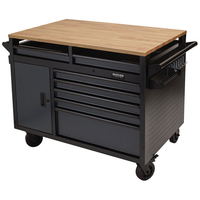 BUNKER® 08251 Multi-Function 14 Drawer Roller Tool Cab Bench 48" Grey