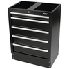 BUNKER® 31387 Modular 5 Drawer Floor Cabinet 680 x 458mm Black