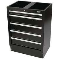BUNKER® 31387 Modular 5 Drawer Floor Cabinet 680 x 458mm Black
