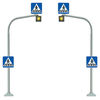 Busch 5916 HO 2 Pelican Crossing With Flash Switching