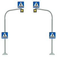 Busch 5916 HO 2 Pelican Crossing With Flash Switching