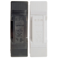 Bussmann SC63P 63A Back Stud Connected Black Safeclip Fuse Holder