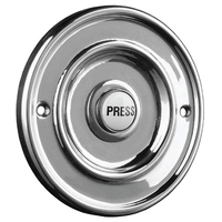 Byron 2207/P1BC Round Wired Bell Push Flush Mounted Chrome