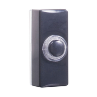 Byron 7720 Wired Doorbell Additional Illuminated Chime Bell Push Black
